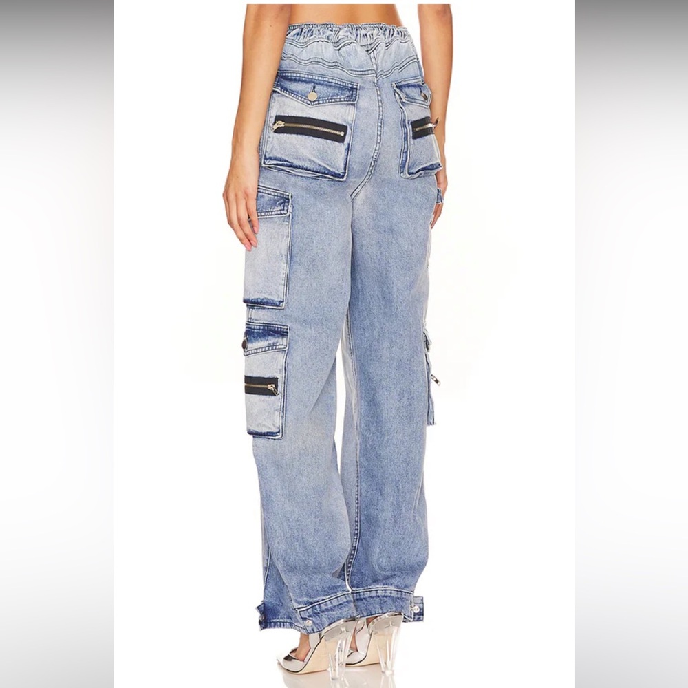 NWT EB Denim Utility Cargo Jeans in Rain Wash - Picture 4 of 14